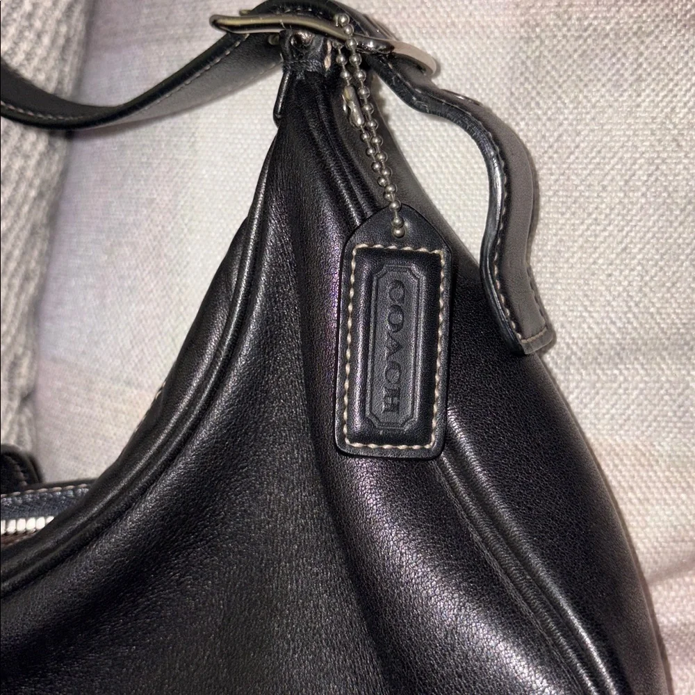 Coach black leather hobo bag - Picture 2 of 9